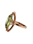 Ring Yellow Peridot Original Vintage 14K Rose Gold Vintage craft vrc047r